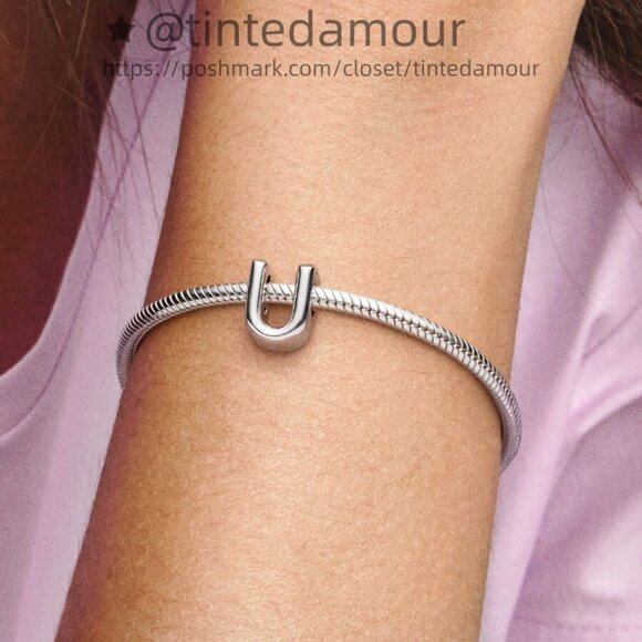 Pandora Letter U Alphabet Charm - Picture 2 of 2